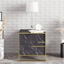 Hanah Home Mesilla de Noche Polka - Black